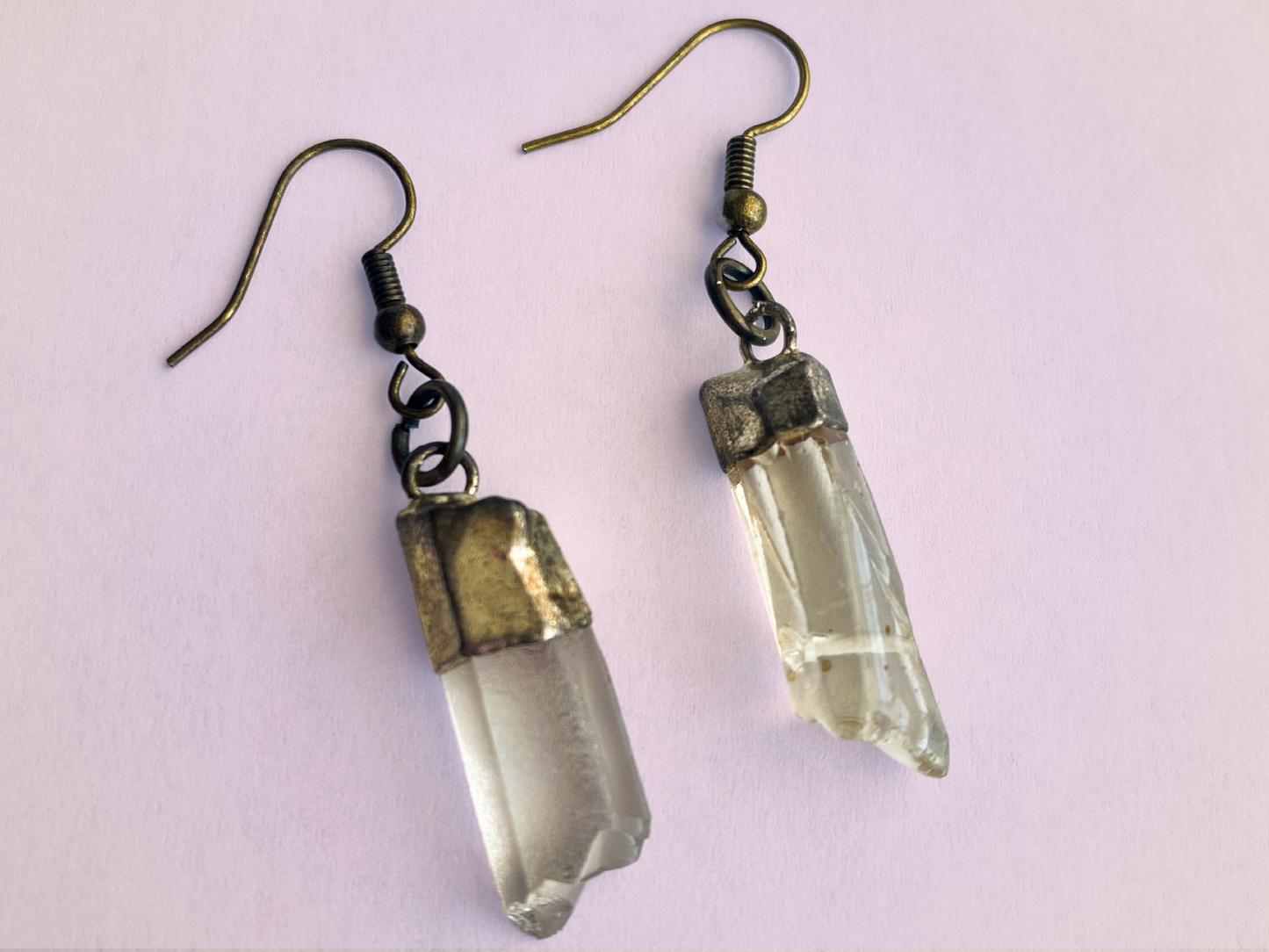 Clear Quartz Rocky Earring