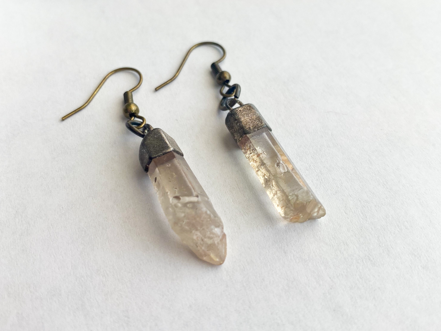 Clear Quartz Rocky Earring