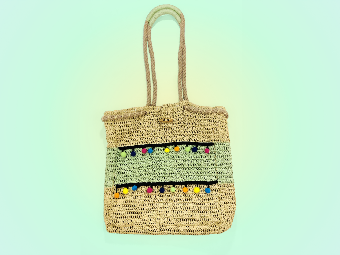 Beach Party Pom-Pom Tote